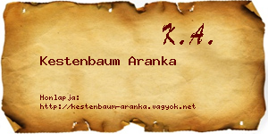 Kestenbaum Aranka névjegykártya